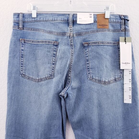 Goodfellow & Co Men's Slim Fit Jeans Light Blue Wash - Picture 8 of 12